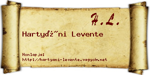 Hartyáni Levente névjegykártya